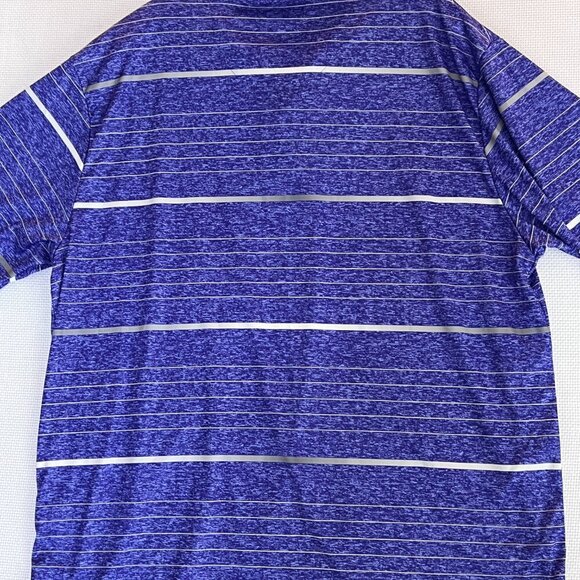 PGA Tour Short Sleeve Athleisure Golf Polo Shirt Purple Stripe Size XXL - Picture 7 of 8